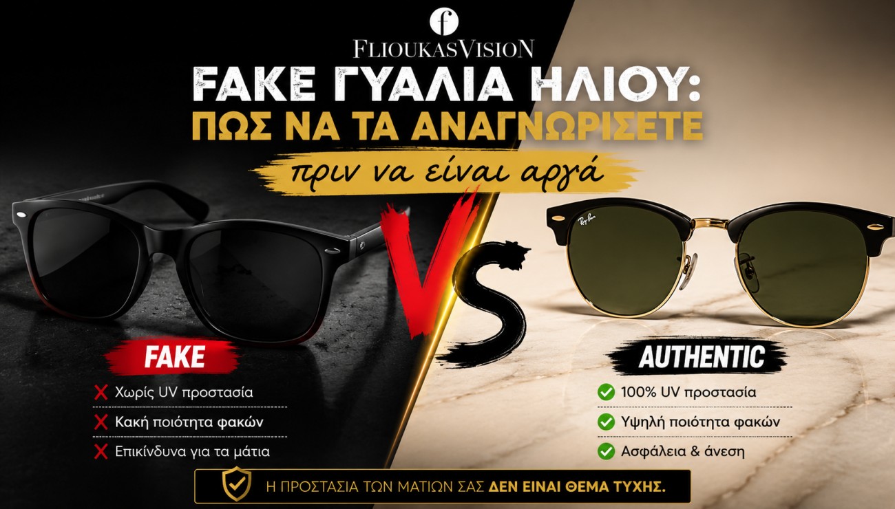 Fake γυαλιά ηλίου: Πώς να τα αναγνωρίσετε και γιατί μπορεί να βλάψουν τα μάτια σαςphoto