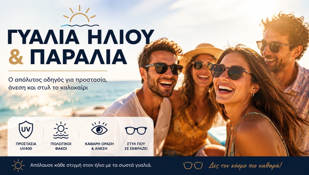 Γυαλιά Ηλίου και Παραλία: Ο απόλυτος οδηγός για προστασία, άνεση και στυλ το καλοκαίρι.photo