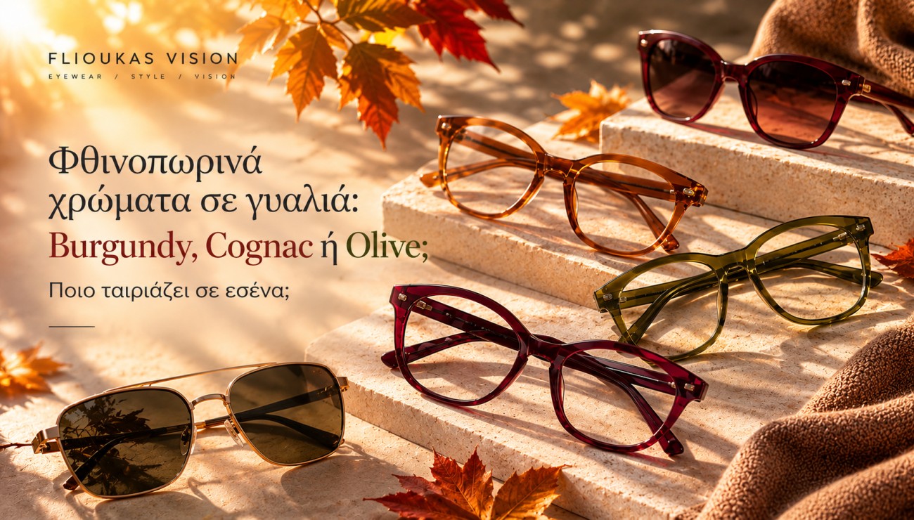 Φθινοπωρινά χρώματα σε γυαλιά: Burgundy, Cognac ή Olive; Ποιο ταιριάζει σε εσένα;photo