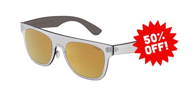 Retrosuperfuture Duo–Lens Flat Top Gold Silver UT8