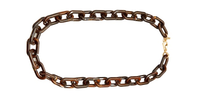 Kaleos Square Resin Brown Chain
