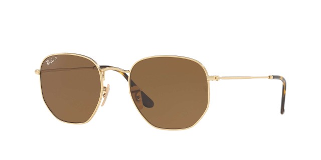 Ray-Ban Hexagonal Metal RB 3548N 001/57 Polarized 51mm